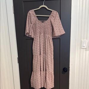 Wishlist Pink Smocked Ruffled Sundress